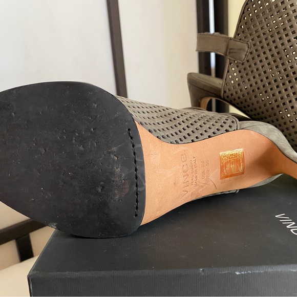 Vince Aden Laser-Cut Peep Toe high heels, EUR 39 M Army green Slingback Sandals - Picture 4 of 10